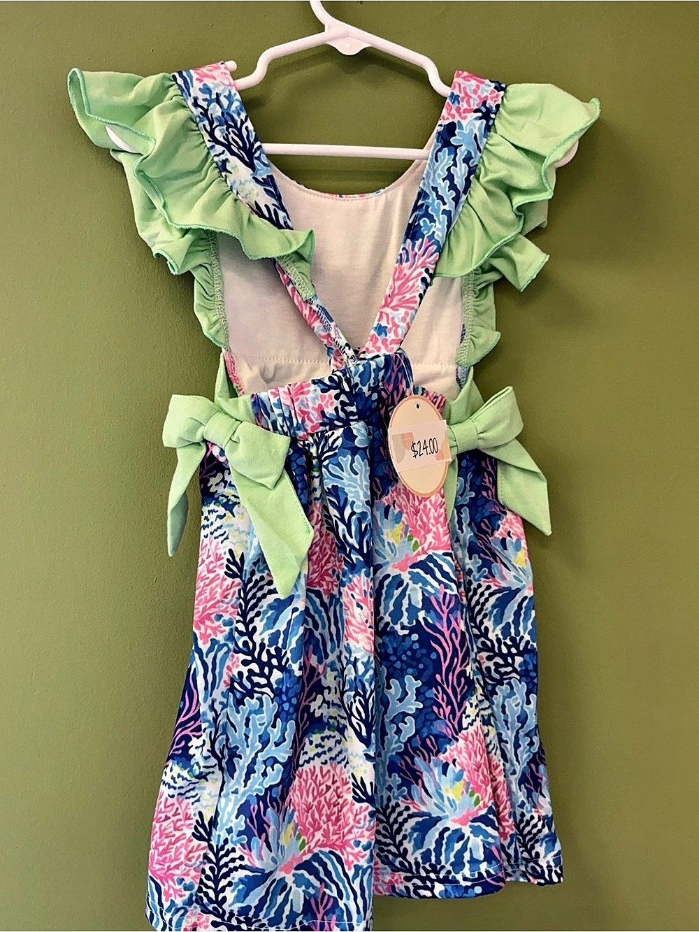 Girls Floral Ruffle Dress - Picture 2 of 2